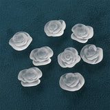 15mm Camellia Frosted Transpare Loose Beads DIY Jewelry Making Tool