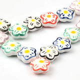 15mm Flower Ceramic Beads DIY Pendant for Jewelry Making