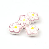 15mm Flower Ceramic Beads DIY Pendant for Jewelry Making