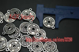 15mm Chinese Ancient Money Coins Dragon Charms Silver Alloy DIY Pendants
