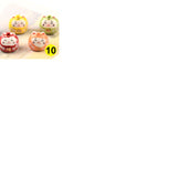 15mm FU Cat Ceramic Beads 3mm Hole Hand Painted Loose Porcelain DIY Bead