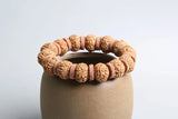 15mm Drum Rudraksha Beads & Oxhide Spacer Bracelet