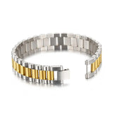 15mm Stainless Steel Bracelet for Men in Gold/Silver