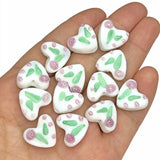 15mm Rose Flower Lampwork Glass Beads DIY Charm Bracelet Accessories