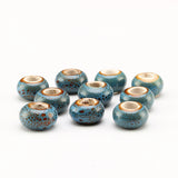15mm Large Hole Ceramic Beads Flower Glazed For DIY Accessories Jewelry Making