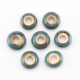 15mm Large Hole Ceramic Beads Flower Glazed For DIY Accessories Jewelry Making
