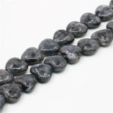 Labradorite Heart Stone Beads for Jewelry Making 15 inch