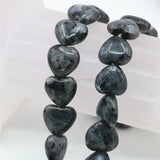 Labradorite Heart Stone Beads for Jewelry Making 15 inch