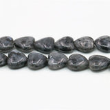 Labradorite Heart Stone Beads for Jewelry Making 15 inch