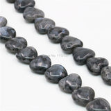 Labradorite Heart Stone Beads for Jewelry Making 15 inch
