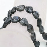 Labradorite Heart Stone Beads for Jewelry Making 15 inch