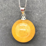 15mm Rutilated Quartz Pendant Necklace Jewelry Wealth Healing Gift