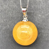 15mm Rutilated Quartz Pendant Necklace Jewelry Wealth Healing Gift