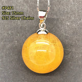 15mm Rutilated Quartz Pendant Necklace Jewelry Wealth Healing Gift