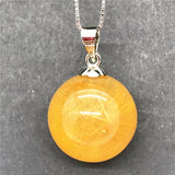 15mm Rutilated Quartz Pendant Necklace Jewelry Wealth Healing Gift