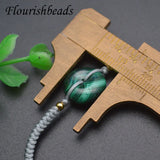 Malachite Donut Beads Bracelet Adjustable Yoga Jewelry 5pcs