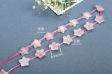 15mm Pink Rose Quartz Flower Carved Bead for Jewelry Making