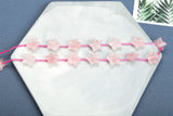 15mm Pink Rose Quartz Flower Carved Bead for Jewelry Making
