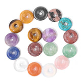 15mm Crystal Quartz Donut Pendant for Jewelry Making