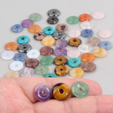 15mm Crystal Quartz Donut Pendant for Jewelry Making