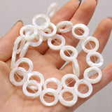 15mm Natural Shell Mother-of-pearl Beads for Jewelry Making