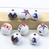 15mm Natural Wood Beads Round Spacer Red Green Charms for Jewelry Making DIY
