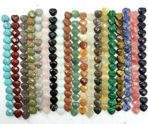 15mm Natural Stone Heart Beads for DIY Jewelry Making