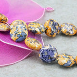 15mm Multicolor Riverstone Rain Flower Rainbow Stone Round DIY Beads