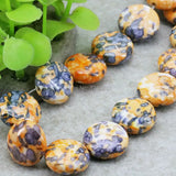 15mm Multicolor Riverstone Rain Flower Rainbow Stone Round DIY Beads