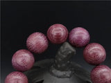15mm Purple Light Sandal Wood Beads Amulet Bracelet