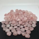 15mm Rose Natural Quartz Heart Shape Crystal Pendant