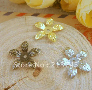 15mm Silver Flower Mental Beads Cap Jewelry Cap