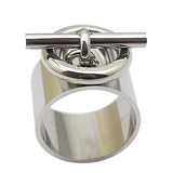 15mm Width Knot Ring 316L Stainless Steel Silver Colour Women Jewelry R10041