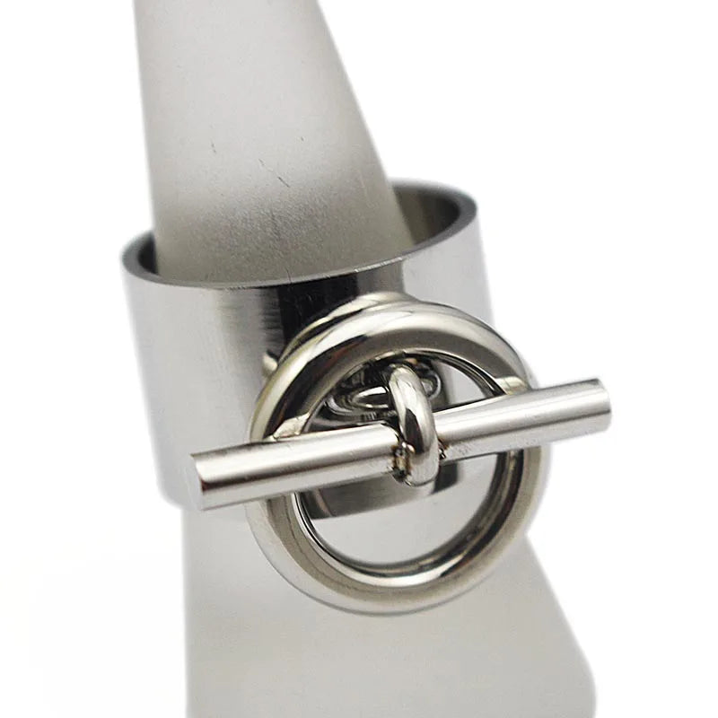 15mm Width Knot Ring 316L Stainless Steel Silver Colour Women Jewelry R10041