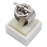 15mm Width Knot Ring 316L Stainless Steel Silver Colour Women Jewelry R10041