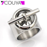 15mm Width Knot Ring 316L Stainless Steel Silver Colour Women Jewelry R10041