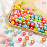 15mm Candy Gilt Love Acrylic Round Beads DIY Jewelry Accessories