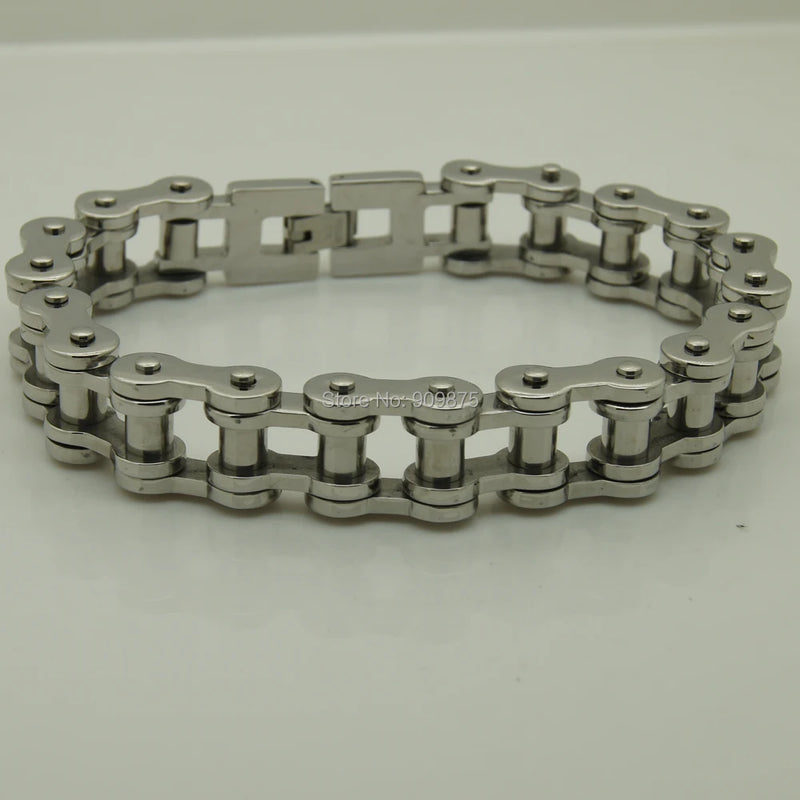 15mm Stainless Steel Motorcycle Chain Bracelet Men Jewelry