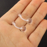15pc Tongue Eyebrow Belly Nose Ring Set Bio-plastic Lip Piercing Body Jewelry