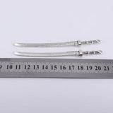 15pcs 107x10mm Antique Silver Katana Samurai Sword Charms for Jewelry Making