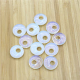 15pcs Crystal Agates Pendant Safety Buckle Multicolor DIY Jewelry