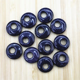 15pcs Crystal Agates Pendant Safety Buckle Multicolor DIY Jewelry