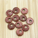 15pcs Crystal Agates Pendant Safety Buckle Multicolor DIY Jewelry
