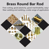15pcs 2-8mm OD Brass Rod Brass Bar 100mm DIY Accessories Rivet Decoration Handle