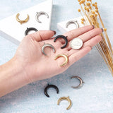 15pcs 304 Stainless Steel Charms Double Horn/Crescent Moon for DIY Jewelry