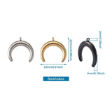 15pcs 304 Stainless Steel Charms Double Horn/Crescent Moon for DIY Jewelry