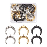 15pcs 304 Stainless Steel Charms Double Horn/Crescent Moon for DIY Jewelry