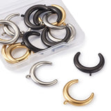 15pcs 304 Stainless Steel Charms Double Horn/Crescent Moon for DIY Jewelry