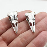 15pcs 3D Skull Birdhead Charms Vintage Metal Zinc Alloy Pendant Charms
