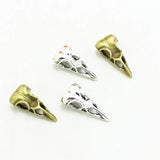 15pcs 3D Skull Birdhead Charms Vintage Metal Zinc Alloy Pendant Charms